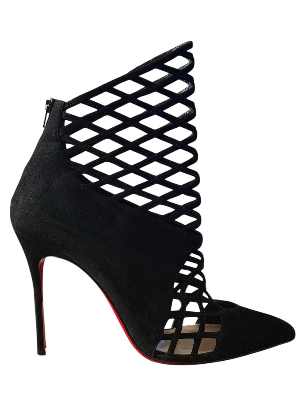 Christian Louboutin Mrs Bouglione Cage Ankle Boots Size 38 - Picture 2 of 11